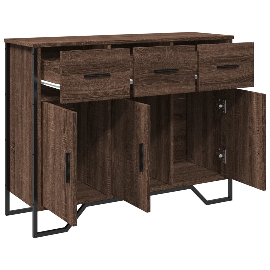 Sideboard Braun Eichen-Optik 97x32,5x74,5 cm Holzwerkstoff