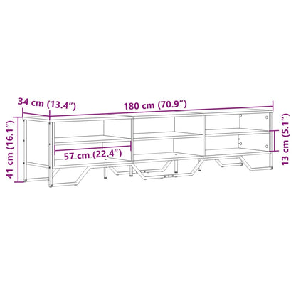 TV-Schrank Grau Sonoma 180x34x41 cm Holzwerkstoff