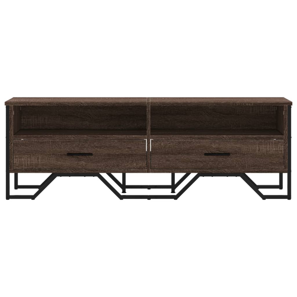 TV-Schrank Braun Eichen-Optik 122x34x41 cm Holzwerkstoff