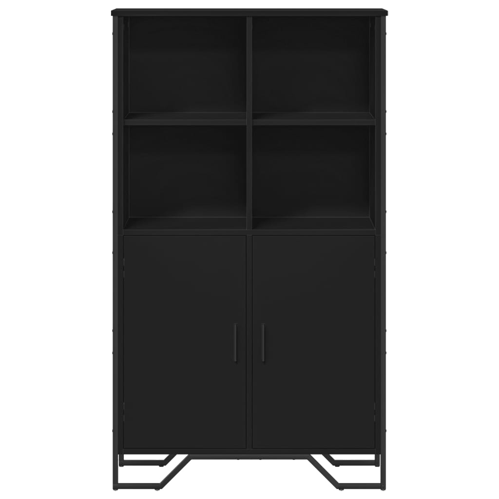 Highboard Schwarz 79,5x35,5x137,5 cm Holzwerkstoff