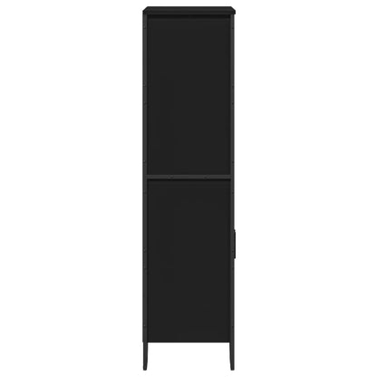 Highboard Schwarz 79,5x35,5x137,5 cm Holzwerkstoff