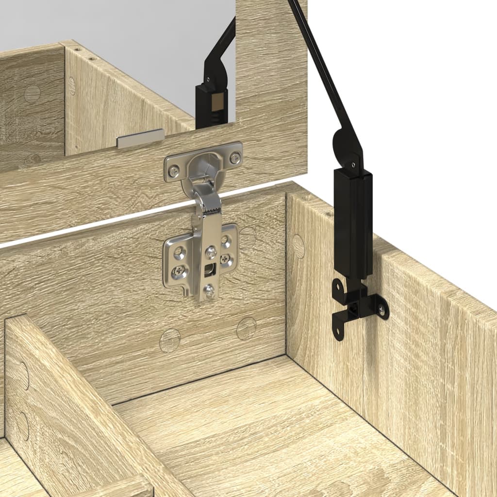 Schminktisch mit Spiegel Sonoma-Eiche 73x46,5x120 cm