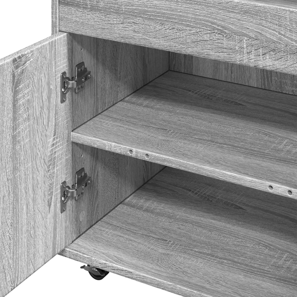 Barwagen Grau Sonoma 60x39,5x89 cm Holzwerkstoff