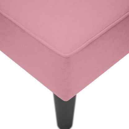 Chaiselongue mit Rechter Armlehne Rosa Samt