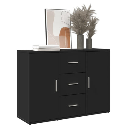 Sideboard Schwarz 90,5x29,5x65 cm Holzwerkstoff