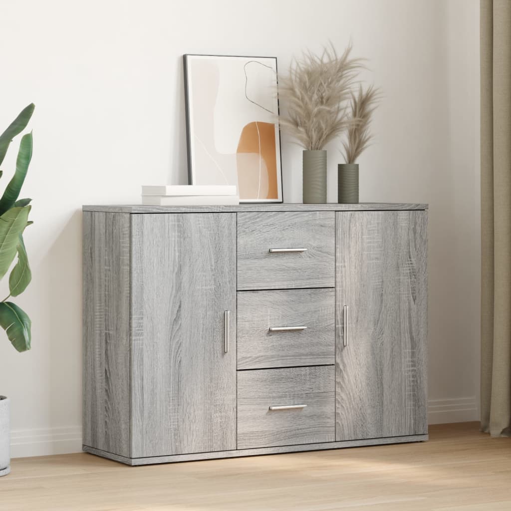 Sideboard Grau Sonoma 90,5x29,5x65 cm Holzwerkstoff