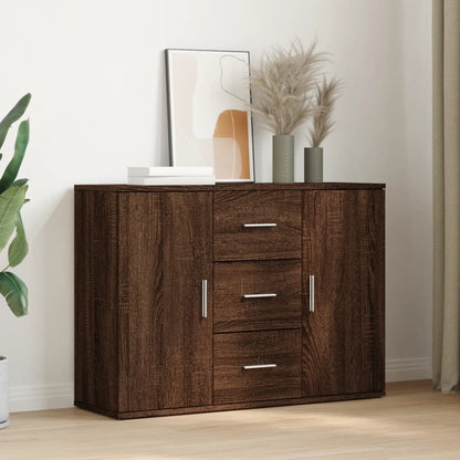 Sideboard Braun Eichen-Optik 90,5x29,5x65 cm Holzwerkstoff