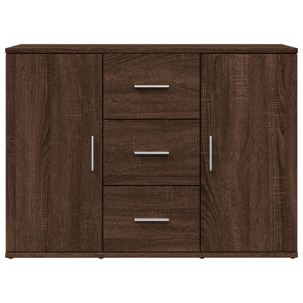 Sideboard Braun Eichen-Optik 90,5x29,5x65 cm Holzwerkstoff