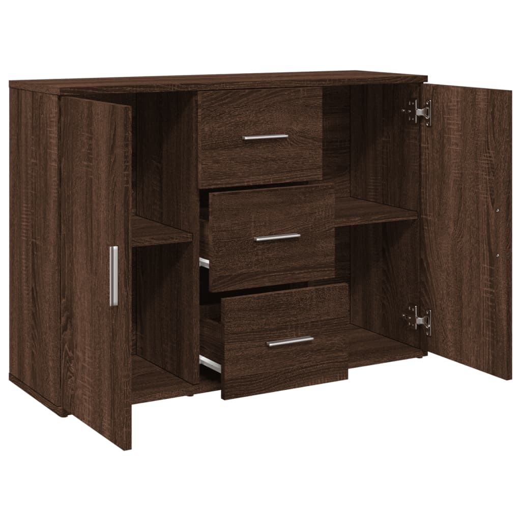 Sideboard Braun Eichen-Optik 90,5x29,5x65 cm Holzwerkstoff