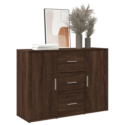 Sideboard Braun Eichen-Optik 90,5x29,5x65 cm Holzwerkstoff