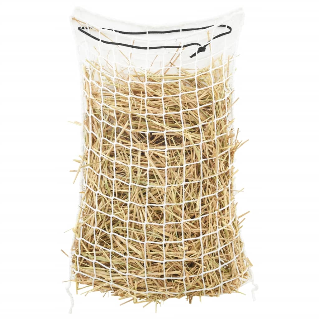 Heunetze 2 Stk. Rund Weiß 75x50 cm PP