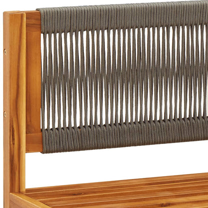 7-tlg. Gartensofa-Set mit Kissen Holz Akazie & Seil