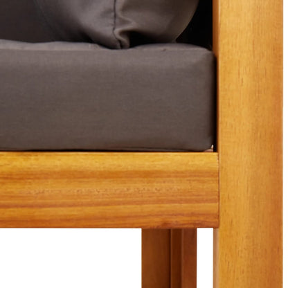 7-tlg. Gartensofa-Set mit Kissen Holz Akazie & Seil