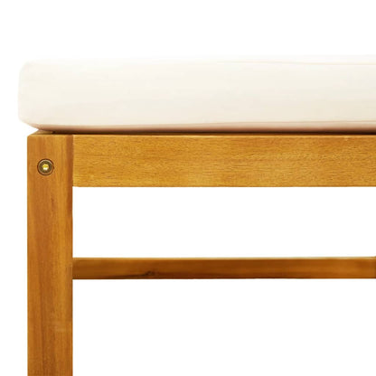 4-tlg. Gartensofa-Set mit Kissen Holz Akazie & Rattan