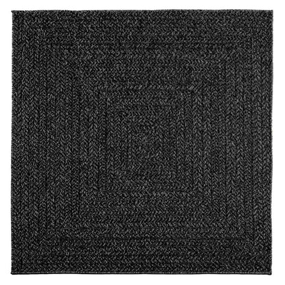 Teppich ZIZUR Anthrazit 120x120cm Jute-Optik Indoor und Outdoor