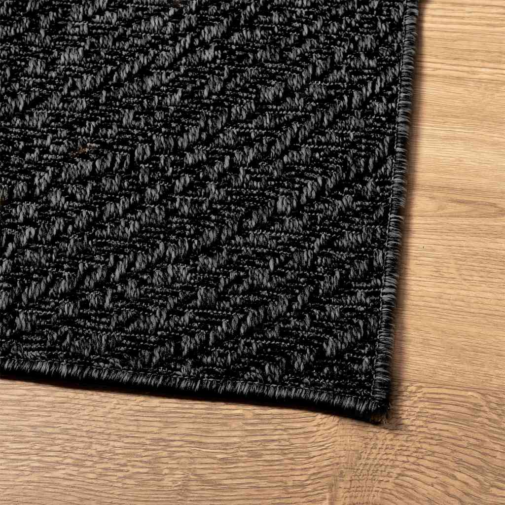 Teppich ZIZUR Anthrazit 60x110 cm Jute-Optik Indoor und Outdoor