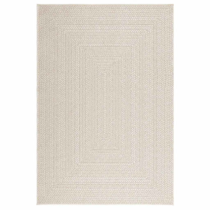 Teppich ZIZUR Creme 140x200 cm Jute-Optik Indoor und Outdoor