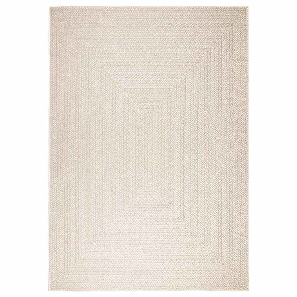 Teppich ZIZUR Creme 200x290 cm Jute-Optik Indoor und Outdoor