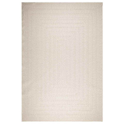 Teppich ZIZUR Creme 240x340 cm Jute-Optik Indoor und Outdoor