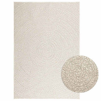 Teppich ZIZUR Creme 120x170 cm Jute-Optik Indoor und Outdoor