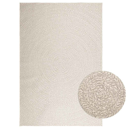 Teppich ZIZUR Creme 160x230 cm Jute-Optik Indoor und Outdoor