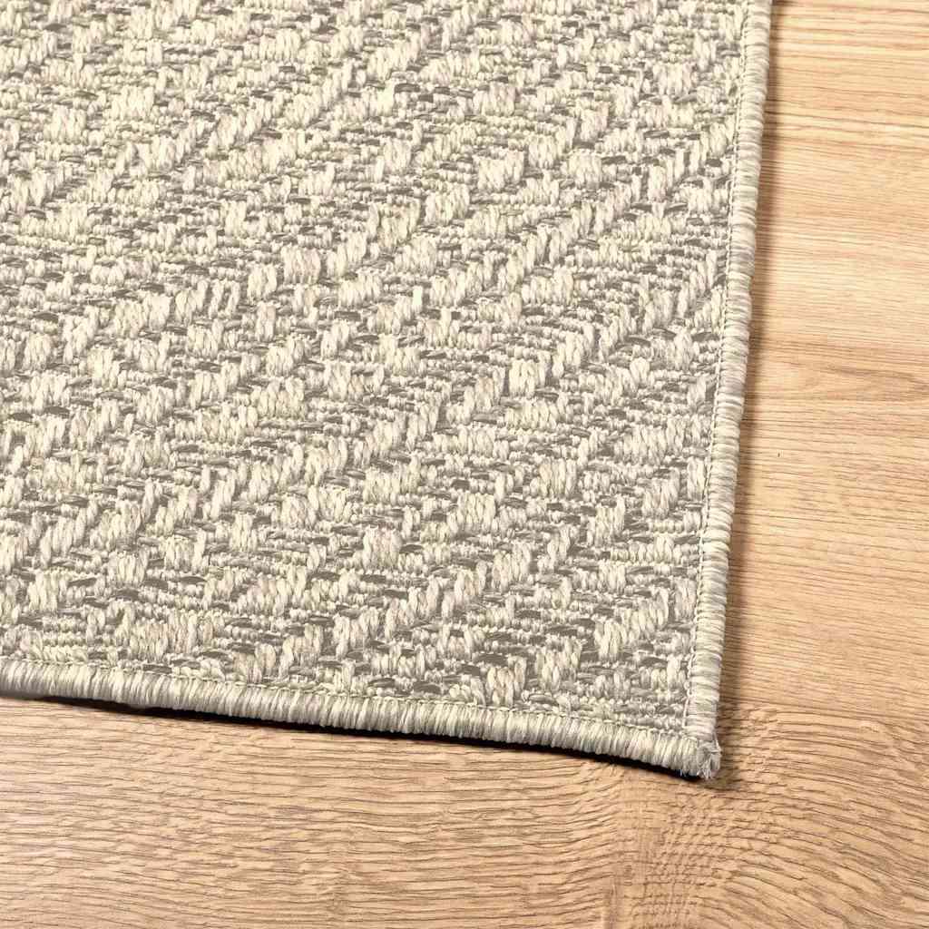 Teppich ZIZUR Creme 200x200 cm Jute-Optik Indoor und Outdoor