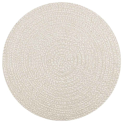 Teppich ZIZUR Creme Ø 120 cm Jute-Optik Indoor und Outdoor