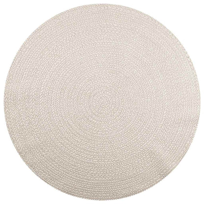 Teppich ZIZUR Creme Ø 200 cm Jute-Optik Indoor und Outdoor