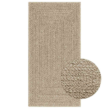 Teppich ZIZUR Beige 60x110 cm Jute-Optik Indoor und Outdoor