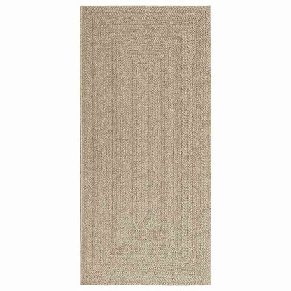 Teppich ZIZUR Beige 100x200 cm Jute-Optik Indoor und Outdoor