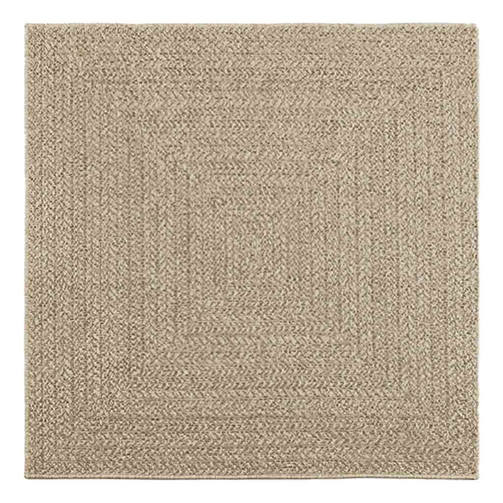 Teppich ZIZUR Beige 120x120 cm Jute-Optik Indoor und Outdoor