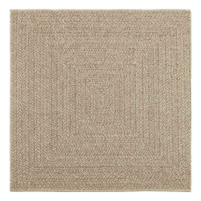 Teppich ZIZUR Beige 120x120 cm Jute-Optik Indoor und Outdoor