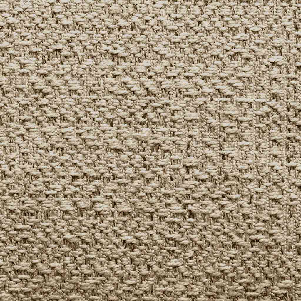 Teppich ZIZUR Beige 120x120 cm Jute-Optik Indoor und Outdoor