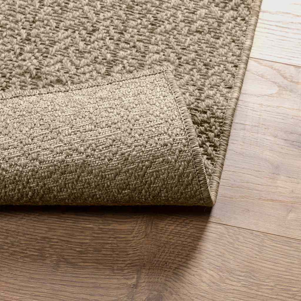 Teppich ZIZUR Beige 120x120 cm Jute-Optik Indoor und Outdoor