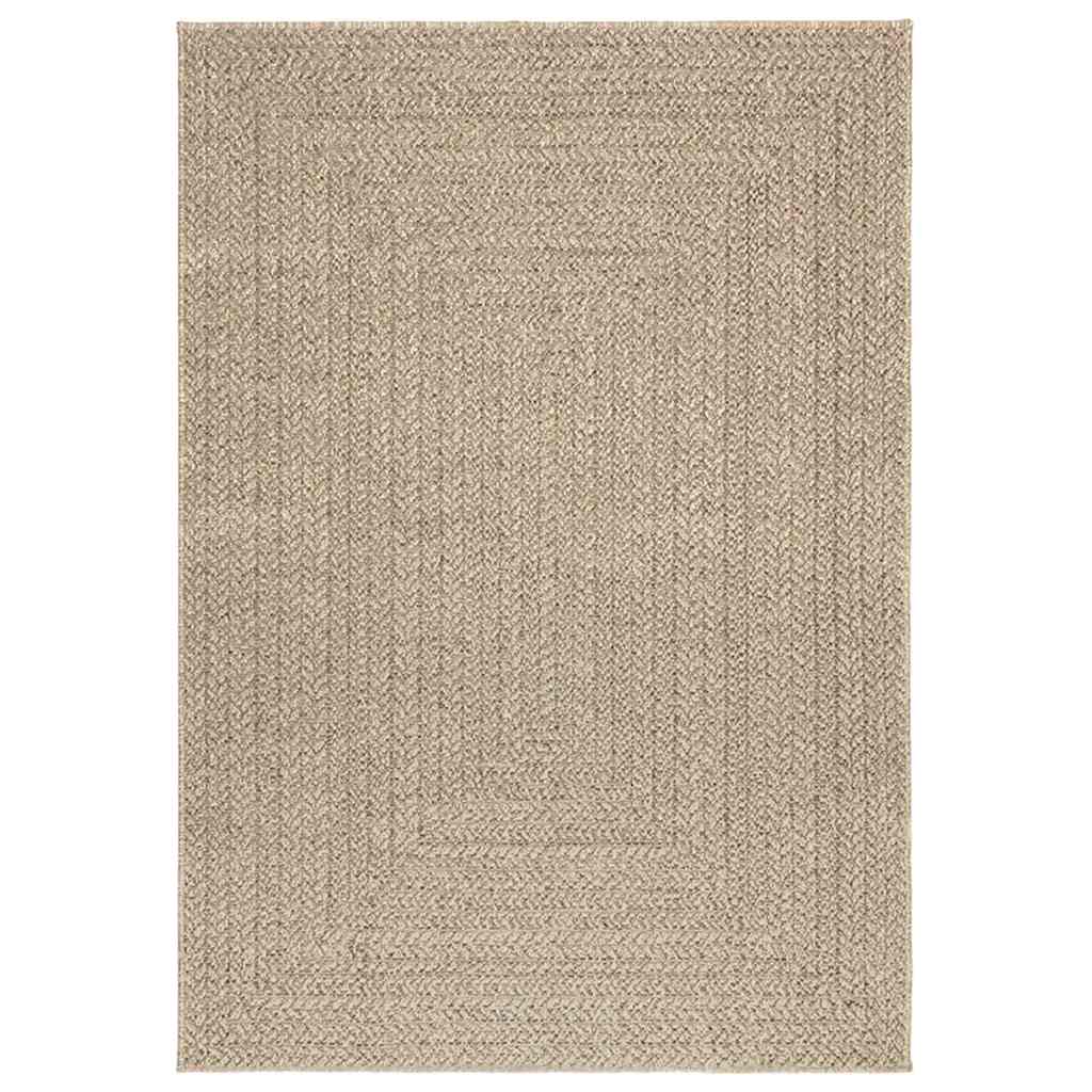 Teppich ZIZUR Beige 120x170 cm Jute-Optik Indoor und Outdoor