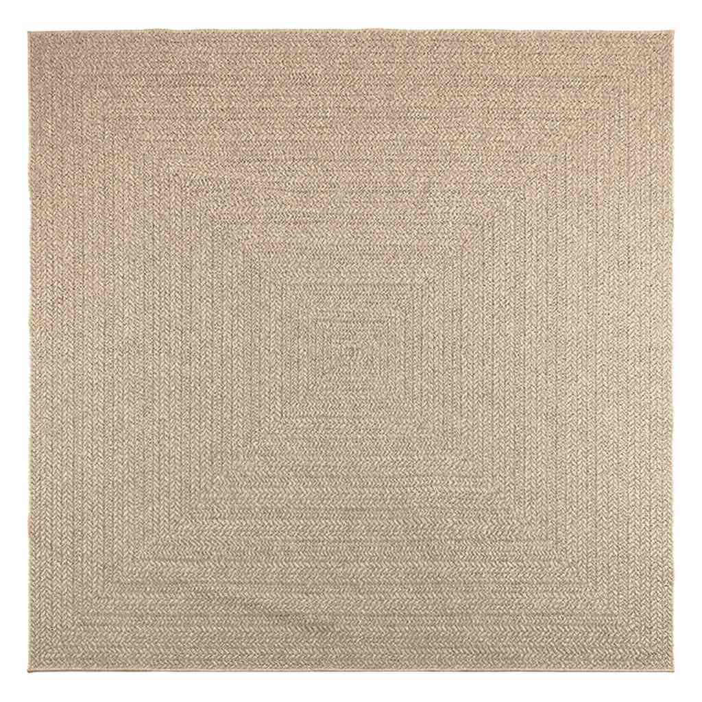 Teppich ZIZUR Beige 240x240 cm Jute-Optik Indoor und Outdoor