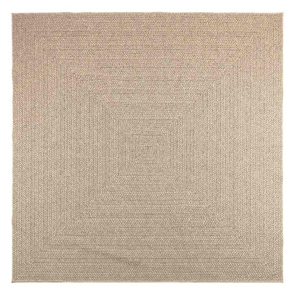 Teppich ZIZUR Beige 240x240 cm Jute-Optik Indoor und Outdoor