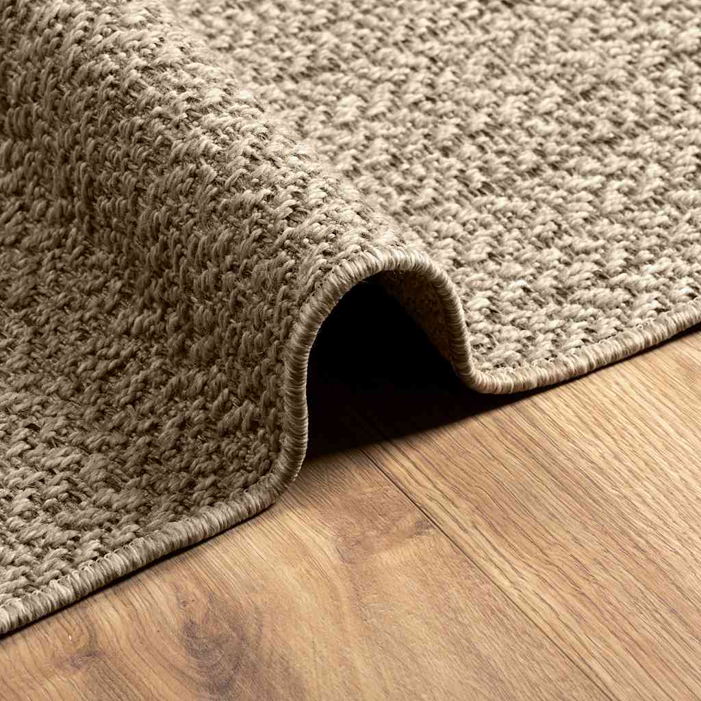 Teppich ZIZUR Beige 240x240 cm Jute-Optik Indoor und Outdoor