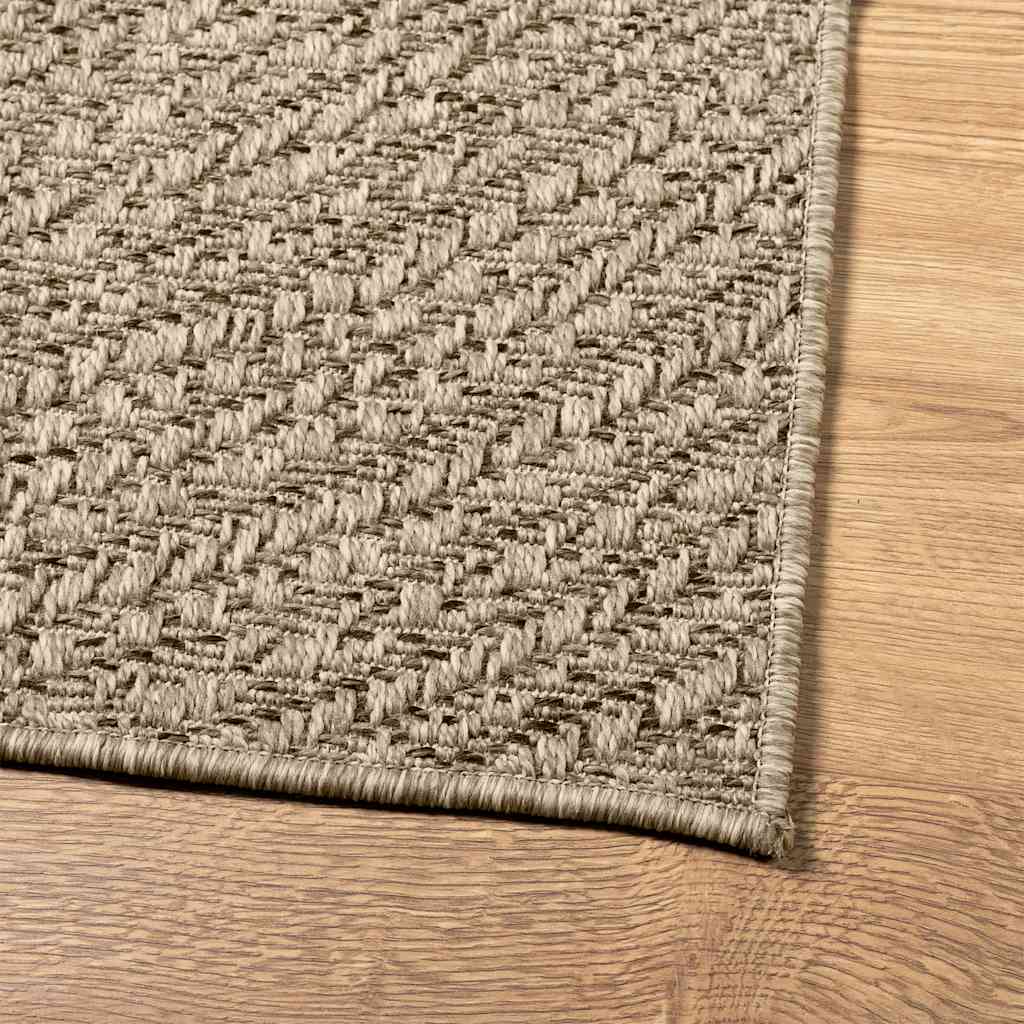 Teppich ZIZUR Beige 80x200 cm Jute-Optik Indoor und Outdoor