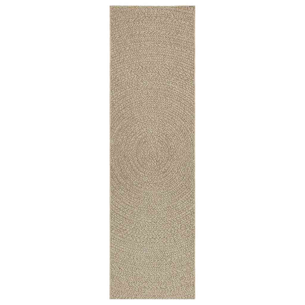 Teppich ZIZUR Beige 80x250 cm Jute-Optik Indoor und Outdoor