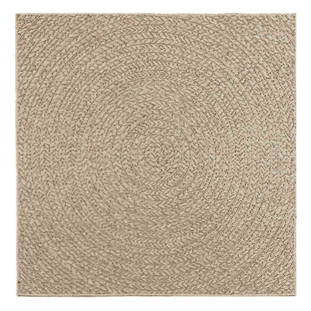 Teppich ZIZUR Beige 120x120 cm Jute-Optik Indoor und Outdoor