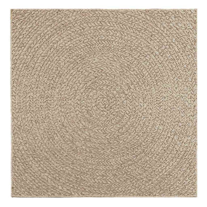 Teppich ZIZUR Beige 120x120 cm Jute-Optik Indoor und Outdoor