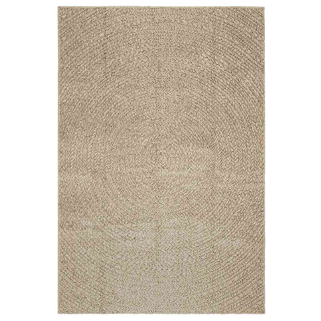 Teppich ZIZUR Beige 140x200 cm Jute-Optik Indoor und Outdoor