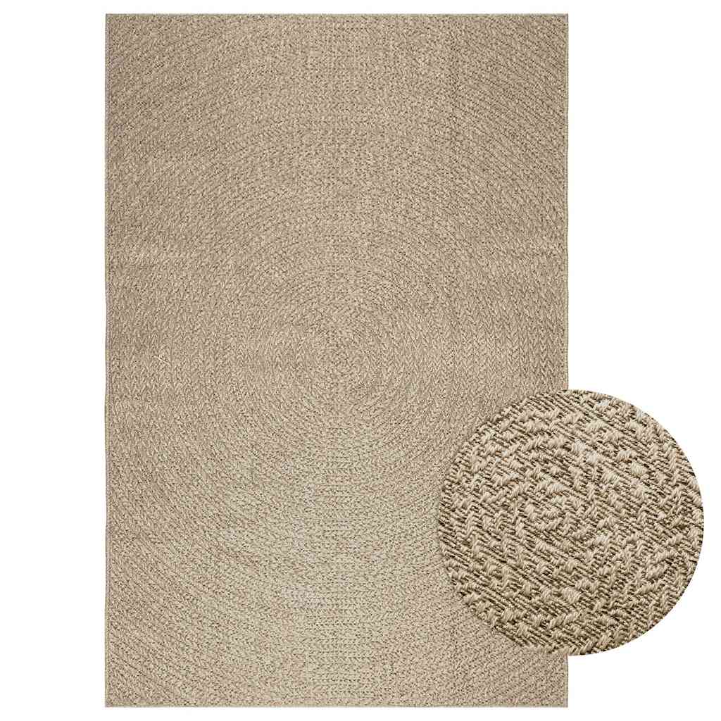 Teppich ZIZUR Beige 160x230 cm Jute-Optik Indoor und Outdoor