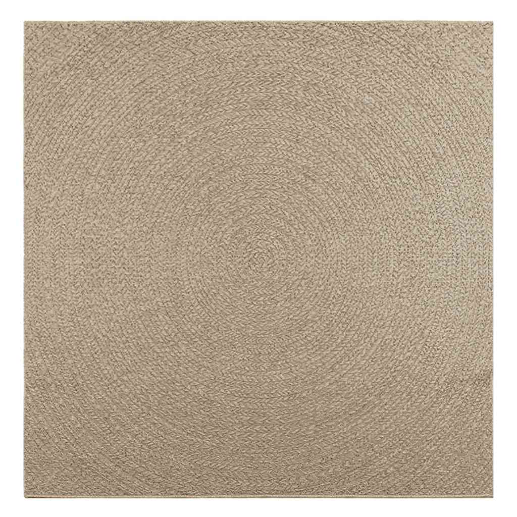 Teppich ZIZUR Beige 200x200 cm Jute-Optik Indoor und Outdoor