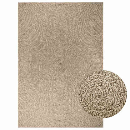 Teppich ZIZUR Beige 200x290 cm Jute-Optik Indoor und Outdoor