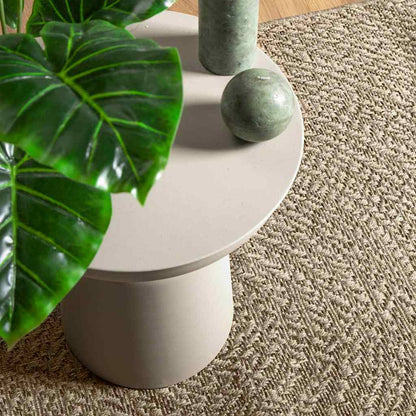 Teppich ZIZUR Beige 240x240 cm Jute-Optik Indoor und Outdoor