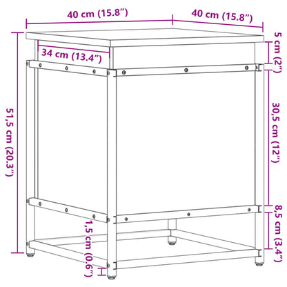 Aufbewahrungsbox mit Deckel Grau Sonoma 40x40x51,5 cm