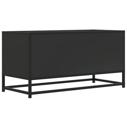 TV-Schrank Schwarz 80x34,5x40 cm Holzwerkstoff und Metall