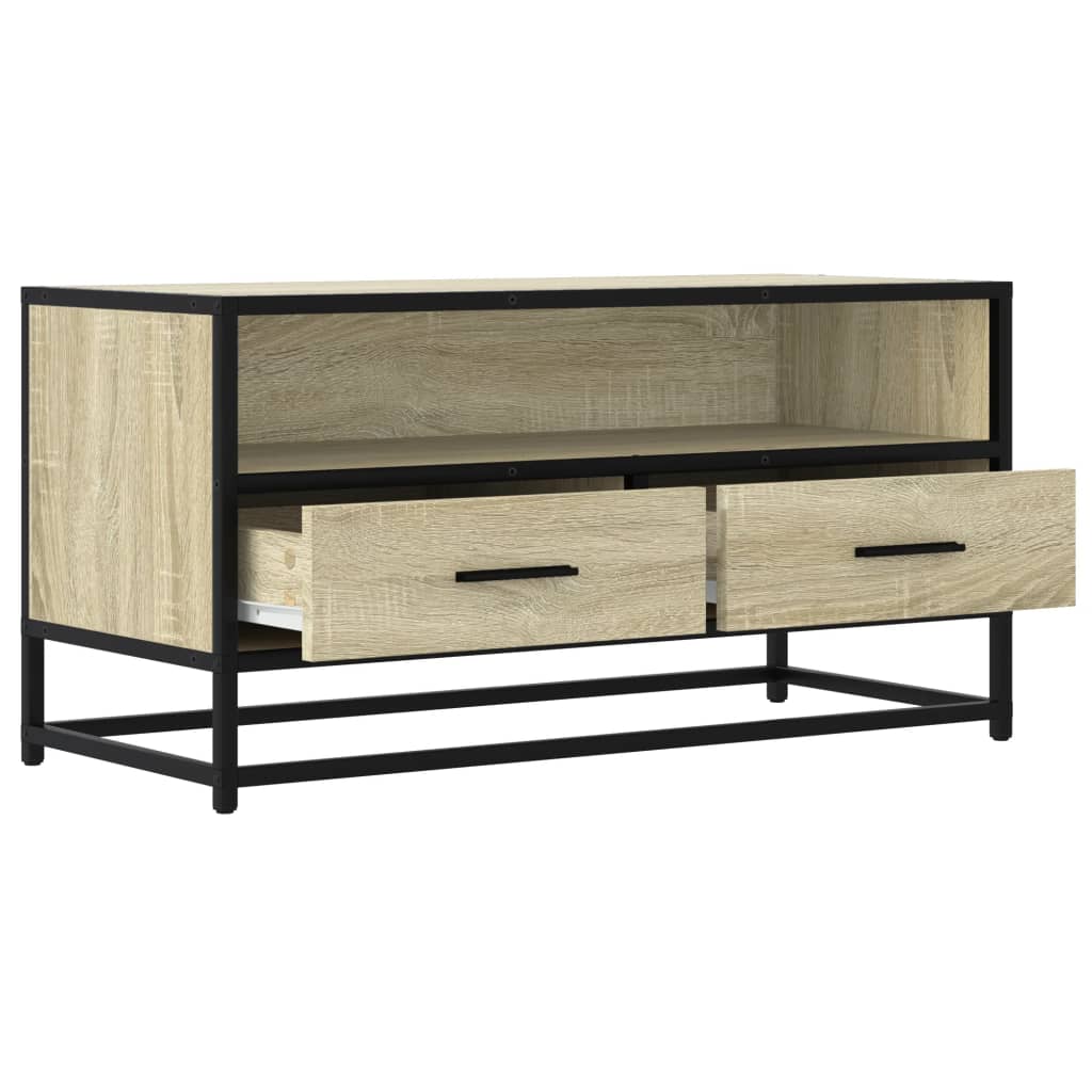 TV-Schrank Sonoma-Eiche 80x34,5x40 cm Holzwerkstoff und Metall